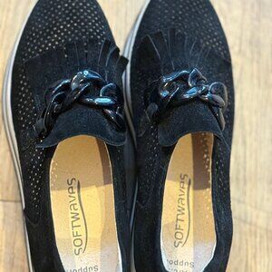 NEW Softwaves Women's Caddie Black Suede 40.5